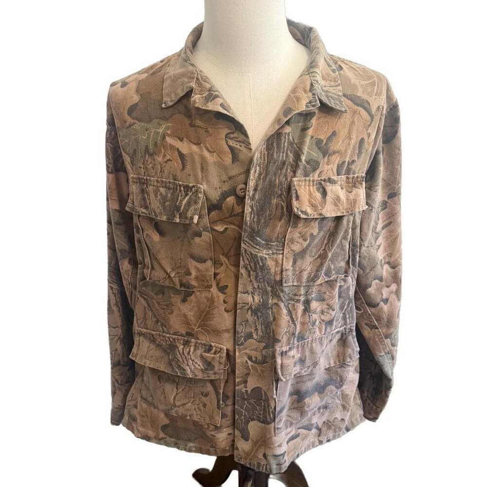 Vintage Atlanco Army Advantage Camo Hunting Jacket Multi-Pocket Field Coat